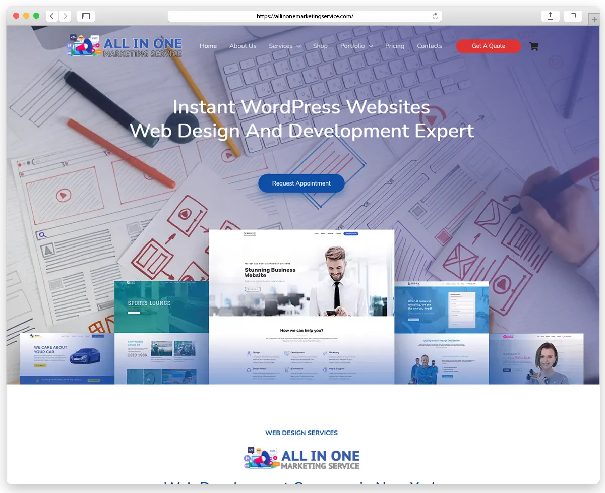 All in One Marketing Service Webdesign